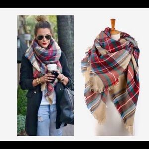 Poncho blanket scarf